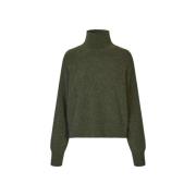 Samsøe Samsøe Grön Nola Turtleneck Tröja Green, Dam