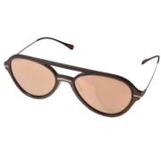 Prada Vintage Pre-owned Metall solglasgon Brown, Herr