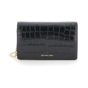 Michael Kors Svart Crossbody Väska med Flap Kedja Black, Dam