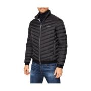 Armani Exchange Svart Vinter Pufferjacka Black, Herr