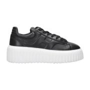 Hogan Svart Nappa Ikoniska Sneakers Black, Dam