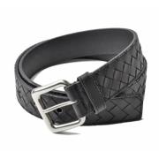 Bottega Veneta Vintage Pre-owned Laeder skrp Black, Herr