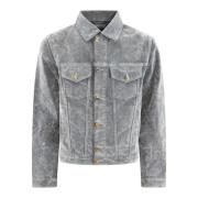 Casablanca Peach Denim Jacket Gray, Herr