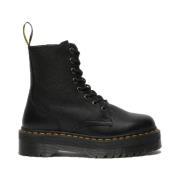 Dr. Martens Jadon Platform Läderstövlar Black, Dam