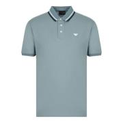 Emporio Armani Grön Randig Polotröja Green, Herr