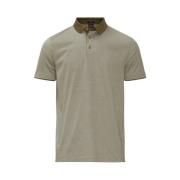 Hugo Boss Grön Microlines Slim Fit Polo Beige, Herr