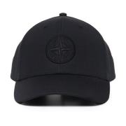 Stone Island Svart Baseballkeps Rund Skärm Black, Herr