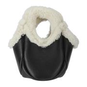 Coperni Shearling Mini Bucket Swipe Väska Black, Dam