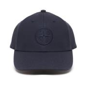 Stone Island Svart Baseballkeps med Rund Skärm Blue, Herr