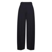 Jacquemus Svarta Wide Leg Byxor Black, Dam