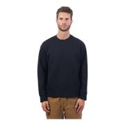 Armani Exchange Blå Bomull Crewneck Tröja Blue, Herr