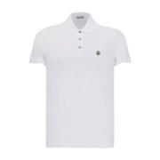 Moncler Logo Patch Polo Shirt White, Herr