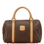 Celine Vintage Pre-owned Canvas handvskor Brown, Dam