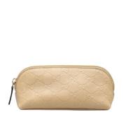 Gucci Vintage Pre-owned Laeder kuvertvskor Beige, Dam