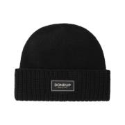 Dondup Svart Beanie Mössa Stiliga Män Black, Herr