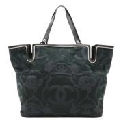 Chanel Vintage Pre-owned Tyg totevskor Green, Dam