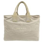 Prada Vintage Pre-owned Canvas prada-vskor Gray, Dam