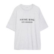 Anine Bing Ljusgrå Tee Top Gray, Dam