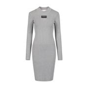 Iceberg Elegant Stretch Viscose Dress Gray, Dam