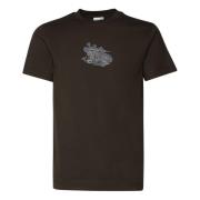 Burberry Bomull T-shirt med Knight Logo Gray, Herr