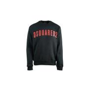 Dsquared2 Svart Logosweatshirt Italiensk Bomull Black, Herr