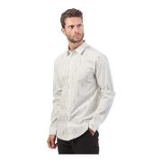 Armani Exchange Vit Casual Poplin Bomulls Skjorta White, Herr