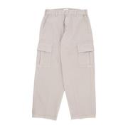 Obey Cargo Denim Pant Silver Grey Gray, Herr