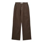 Sofie Schnoor Mörkbruna Straight-Leg Byxor Snos523 Brown, Dam