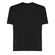 Giuliano Galiano Svart rundhalsad T-shirt tillverkad i Italien Black, ...