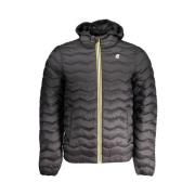 K-Way Eco Warm Hooded Jacket with Zipper Black, Herr