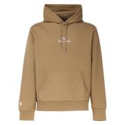 Ralph Lauren Brun Logo Broderad Sweatshirt Huva Brown, Herr