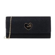 Love Moschino Svart Ecoleather Clutchväska Black, Dam