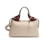 Tod's Höj din stil med Medium Läder Väska Beige, Dam