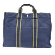 Hermès Vintage Pre-owned Canvas totevskor Blue, Dam