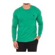 U.s. Polo Assn. Rund Hals Långärmad Jersey Green, Herr