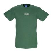 Usual Broderad T-shirt i flaskgrön Green, Herr