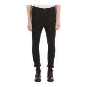 Poeme Bohemien Slim Bomull och Hamp Byxor Black, Herr