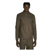 Rick Owens Vadderad Stretch Denim Jacka Brown, Herr