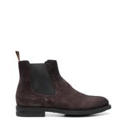 Santoni Suede Chelsea Boots Gray, Herr