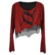 Balmain Pre-owned Pre-owned Polyester toppar Red, Dam