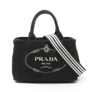 Prada Vintage Pre-owned Canvas prada-vskor Black, Dam