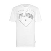 Philipp Plein Grafisk T-shirt White, Dam