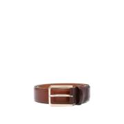 Santoni Trendy Leather Belt Brown, Herr