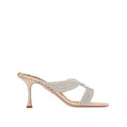 Aquazzura Metalliska Mules med Gasmid Detaljer Gray, Dam