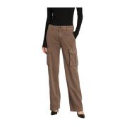 Mason's Cargo byxor Victoria i gabardin rak passform Brown, Dam