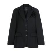 Ermanno Scervino Stilig Jacka för Modern Mode Black, Dam