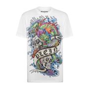 Philipp Plein Stilfull Grafisk T-shirt White, Herr