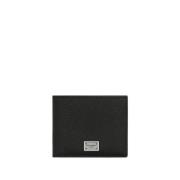 Dolce & Gabbana Svart Läder Bi-Fold Plånbok Black, Herr