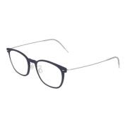 Lindbergh Titanium Square Frame Glasses Gray, Unisex