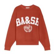 Ba&Sh Crop Sweatshirt American University Style Red, Dam